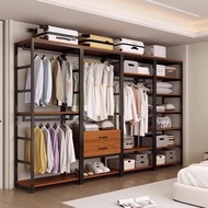 Step-in Wardrobe Floor Hanger Household Simple With Drawer Storage Double-layer Combination Open Clo