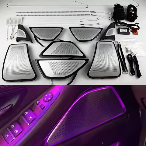 Led speaker cover Kit For BMW 5 Series F10 F11 F18 Horn LED Ambient light Illuminate Speaker Cover T