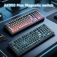 AJAZZ AK980MAX คีย์บอร์ดแบบมีสาย สวิตช์แม่เหล็ก, โครงสร้างแบบ GASKET ที่ปรับแต่งได้, สวิตช์แม่เหล็กเ