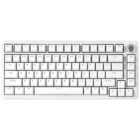 YUNZII B75 RGB Mechanical Keyboard, Wired 75% Hot Swap Gaming Keyboard with Knob, Gasket Custom RGB