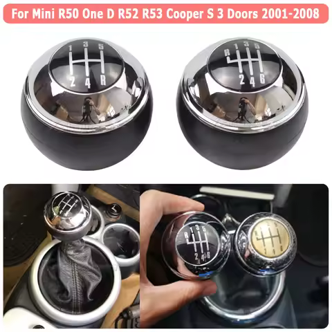 5/6 Speed Car Gear Shift Knob Shifter Lever Hand Ball For Mini R50 One D R52 R53 Cooper S 3 Doors 20