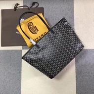 กระเป๋ากระเป๋าทรงสี่เหลี่ยมมีหูหิ้วสะพายไหล่ Goyard ผู้หญิง Goyard กระเป๋าเดินทางซิปกระเป๋าช้อปปิ้งความจุขนาดใหญ่