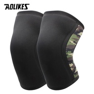 AOLIKES 1 Pair Squat 7mm Knee Sleeves Pad Support Gym Sports Compression Neoprene Knee Protector For