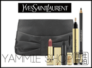 ~YAMMIE SHOP~簡單優雅 YSL專櫃禮  帆布刺繡 蝴蝶結 手拿包 化妝包 晚宴包 （YBH12）