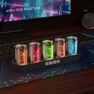 ไฟ RGB สีสันสดใส LED Nixie Tube Clock สําหรับตกแต่งเดสก์ท็อปห้องเกม มาพร้อมกับกล่องของขวัญสุดหรู