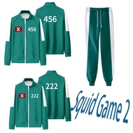 Squid Game 2 456 Adult Halloween Cosplay Costume Sportswear Casual Sports Camouflage Cosplay Activit