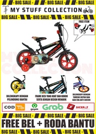 sepeda bmx anak ukuran 12 inch cocok untuk usia 2 - 4 tahun + roda 4 - eva red