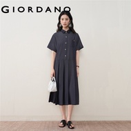 GIORDANO WOMEN Women Lapel Dress 18466309
