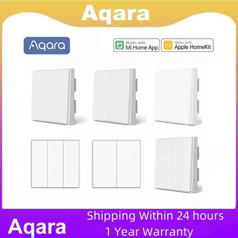 Aqara D1 Smart Wall Switch Zigbee Wireless Remote Control Key Light Switch Neutral Fire Wire Triple 
