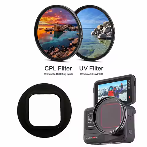 UV CPL Filter & Adapter Ring For Insta360 ACE Pro / ACE Pro 2 Action Camera