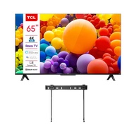 TCL 65-Inch Class 4-Series 4K UHD HDR Smart Roku TV + Wall Mount WiFi Works with AIR Play Siri Alexa