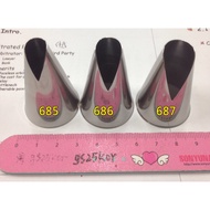 Korean Korean Decorating Nozzle Large 685 686 No. 687 Smooth Arc Nozzle San Anna Decorating Nozzle V