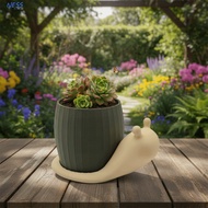 NESS Snail-shaped Flower Pot, Unique Cute 3D Printed Plant Pot, Creative Plastic Corrosion Resistant