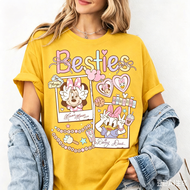 52TOYS | 2026 Retro with My Bestie T-shirt Best Friends Minnie Mouse and Daisy Duck Coquette Bow T-S