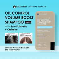 Apestomen Oil Control + Volume Boost Shampoo 350ml With Saw Palmetto | Clinically Proven To Block DH