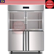 MP Glass Chiller & Freezer 4 Door Upright Stainless Steel