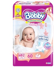 Miếng lót sơ sinh bobby NewBorn2 NB2-60 miếng (Dành cho Bé > 1 tháng)