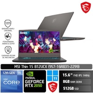 Laptop Gaming MSI Thin 15 B12UCX (9S7-16R831-2299) / Core i5-12450H / 8GB / 512GB SSD / RTX2050 4GB 