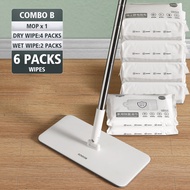 ECOCO ไม้ถูพื้นใช้แล้วทิ้ง หมุนได้ 360 องศา ไม้ถูพื้น ไฟฟ้าสถิต กําจัดฝุ่น