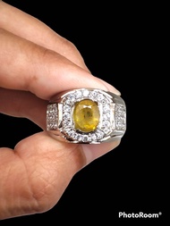 cincin permata yakut cincin mata safir kuning yellow safir cincin pria mata safir asli