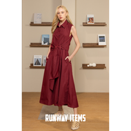 Runway Items | เดรสคอตตอลคอปกผูกหน้า
