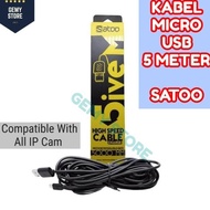 KABEL DATA MICRO USB 5 METER SATOO IP CAMERA USB DEVICES CCTV 5METER