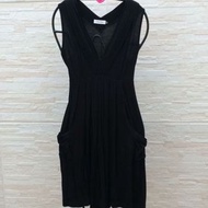 CK calvin klein black cotton dress with pockets 連身裙 黑色