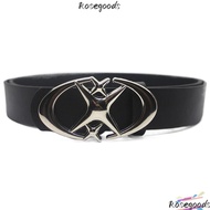ROSEGOODS Y2k Belt, Y2k Punk Lether Belt, Vintage Pu Leather Moon Star Design Cross Punk Belt Men Wo