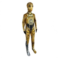 Halloween Star Wars C-3PO Robot Cosplay Costume Jumpsuit