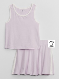 女童裝|背心短裙家居套裝-紫色