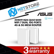 ASUS ZENWIFI BQ16 QUAD BAND WIFI 7 DUAL 10G PORTS 4G & 5G MESH ROUTER - 90IG08K0-MFAN2V