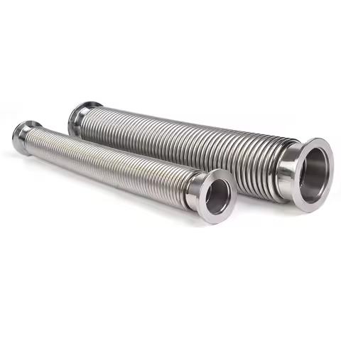 KF16 KF25 KF40 KF50 High Vacuum Corrugated Pipe 100-1000mm Vacuum Flexible Hose 304 Stainless Steel 