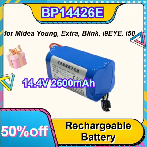 14.4V 2600mAh BP14426E Rechargeable Battery for Midea Young, Extra, Blink, i9EYE, i50 Robot Vacuum