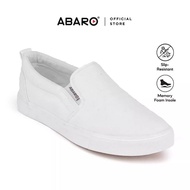 ABARO white School Shoes 7285 MF Slip On ThickRubber Outsole White School Shoes/Kasut Sekolah/白色校鞋/白