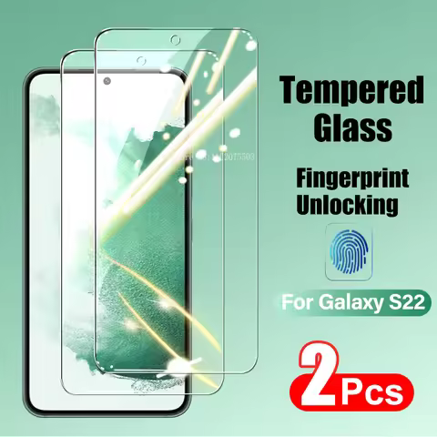 2PCS Tempered Glass For Samsung Galaxy S21 S22 S23 Plus S24 Ultra Screen Protector Fingerprint Unloc