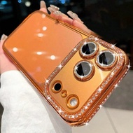 Sequins,Rhinestone Luxury Plating Rhinestone Transparent Phone Case Compatible With IPhone 17 16E 15