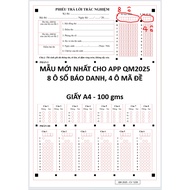 50 Sheets of multiple choice exam sheets for high school app QM2025 - WITH POINTS - Latest model, 8 