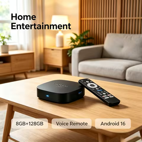 Smart Media Player 2026 T1+ Android 16 Set Top Box Rockchip RK3518 WiFi 6 Bluetooth 5.4 Ultra HD Vid