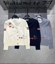 Thom browne女裝刺繡針織外套 四季款 厚薄適中 s m