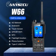 Anysecu W66 IP68 Waterproof 4G Radio UHF 400-470MHz POC Walkie Talkie Android 9 DMR ZELLO RealPTT
