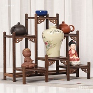Baomei Blossom Solid Wood Table Bogu Rack Display Tea Set Rack Wenge Wood Shelf Small Storage Chines