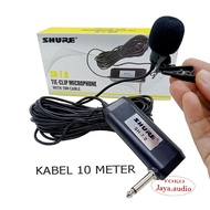 Mik Kancing Imam Masjid SHURE SH-9.0/SH 7.0 Mik Imam Masjid Terbaik Kabel Panjang Mic Clip On/Jepit 