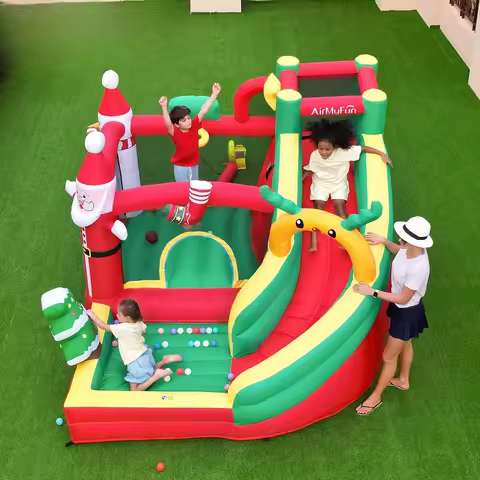 Christmas Bounce House Inflatable Bouncy House Juegos Inflables Jumping Castle for Kids Inflatable B