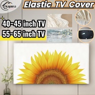 [SG STOCK] TV Cover 40/45/55/65 Inch Chinese Style Television Dust Cover High Elastic Home Decoratio