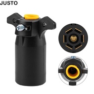 JUSTO Towing Plug Adapter, 12V US Tow Plug Trailer Towbar Plug, RV-Style 7 Pin Round Trailer Wiring 