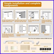 ◆ ∇ PVC Sliding Accordion Door folding door indoor household partition track kitchen bathroom