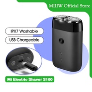 Mi Electric Shaver S100 เครื่องโกนหนวดไฟฟ้า เครื่องโกนหนวดแบบพบพา กันน้ำ IPX7 พอร์ตชาร์จ Type-C