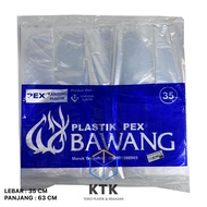 Kantong Kresek Bening PEX Bawang 35x63 / Tas Plastik Ukuran 35 PE