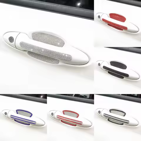 14pcs car door handle door bowl sticker anti-scratch car handle scratch blocking sticker rhinestone 