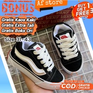 KNU SKOOL CLASSIC CHILDREN'S SCHOOL SHOES SIZE 31-40 BLACK WHITE VR3 LX SNEAKERS